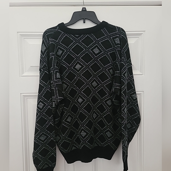 Pacific Winds Mens Sweater Black Gray Size Large Vintage - Picture 2 of 4